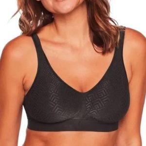 Bali Bra Cool Comfort Fabric Wirefree Black Medium NEW